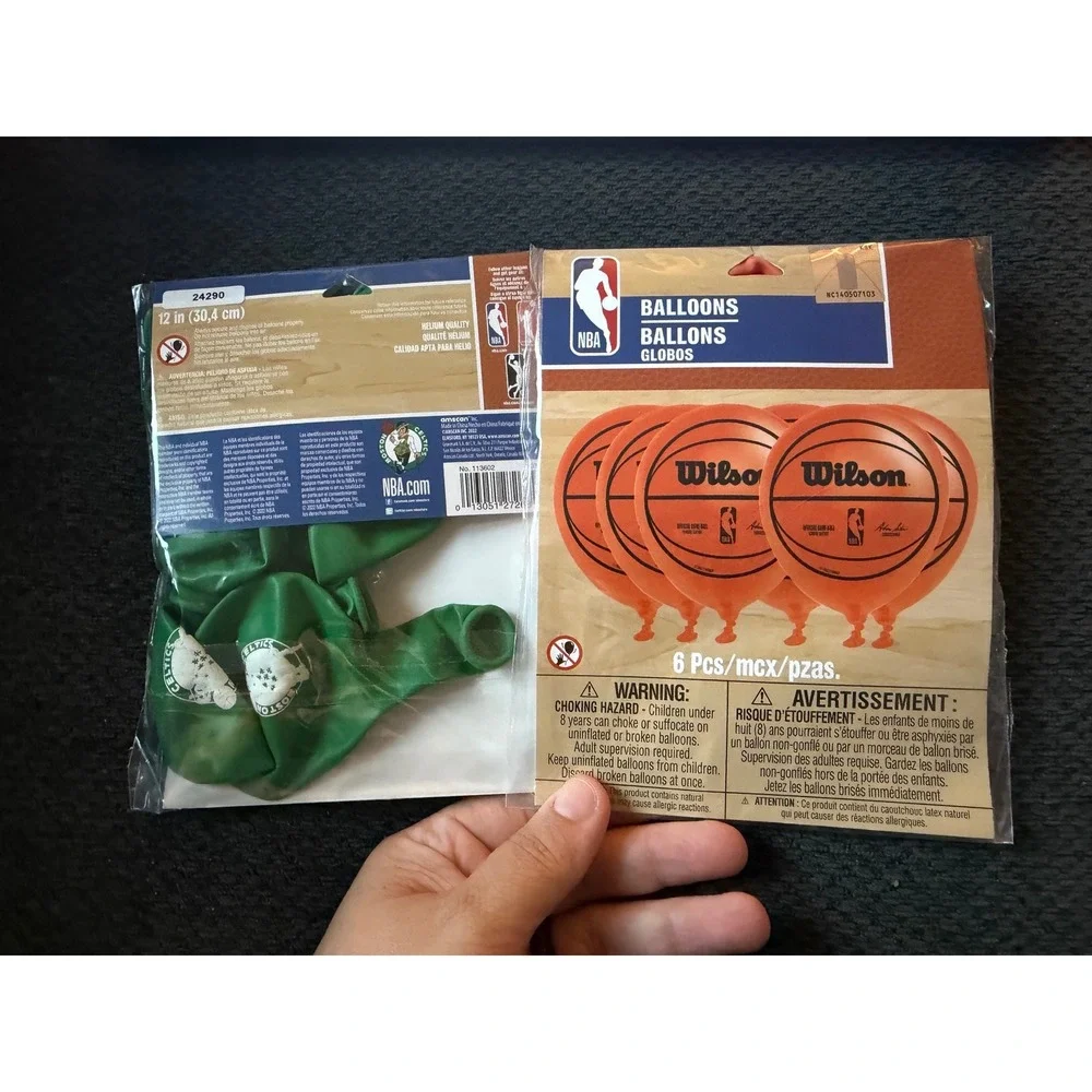 NBA Boston Celtics and Wilson Basketball Party Balloons 12ct 12 Inch Latex NEW